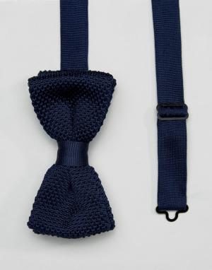 Вязаный галстук-бабочка Noose & Monkey. Цвет: темно-синий