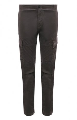 Хлопковые брюки-карго C.P. Company. Цвет: серый