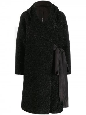 Пальто с блестками Sara Lanzi. Цвет: черный