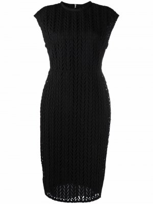 Платье миди с логотипом Valentino. Цвет: черный