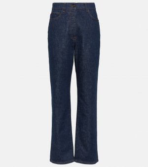 Прямые джинсы borjis с завышенной талией , синий The Row