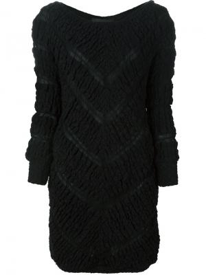 Платье мини с узором шеврон Jay Ahr. Цвет: чёрный