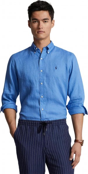 Льняная рубашка классического кроя с длинными рукавами , цвет Summer Blue Polo Ralph Lauren
