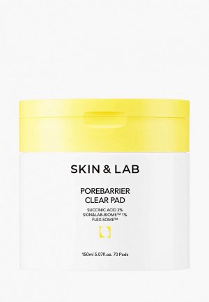Тонер для лица Skin&Lab Porebarrier Clear Pad, 70 шт.. Цвет: белый