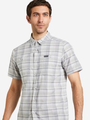 Рубашка с коротким рукавом мужская Leadville Ridge SS Shirt II, Серый, размер 50-52 Columbia. Цвет: серый