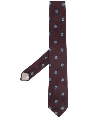 Delloglio галстук с принтом Dell'oglio. Цвет: красный