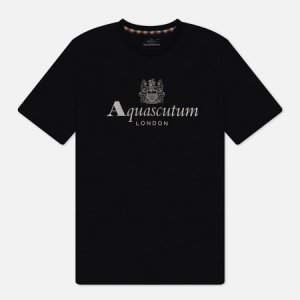 Мужская футболка Active Big Logo Aquascutum. Цвет: чёрный
