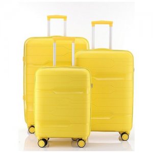 Комплект чемоданов Impreza 3 штуки Ambassador. Цвет: желтый