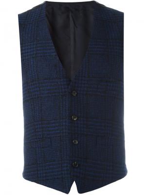 Plaid waistcoat Gabriele Pasini. Цвет: синий