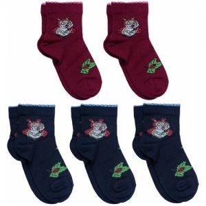 Комплект из 5 пар детских носков LORENZLine микс 2, размер 14-16. Цвет: мультиколор