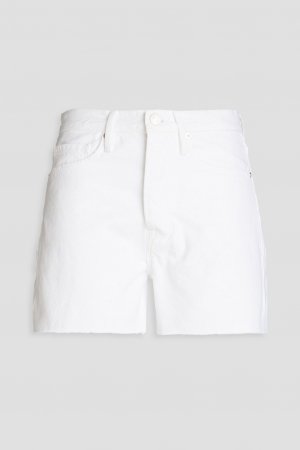 Потертые джинсовые шорты FRAME, белый Frame