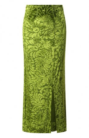 Бархатная юбка Jil Sander. Цвет: зелёный