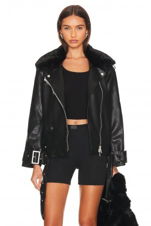 Куртка Moto Faux Leather, черный Line & Dot