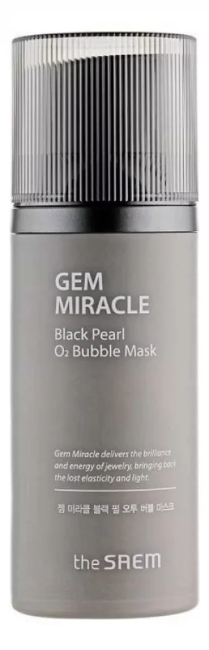 Кислородная маска с экстрактом черного жемчуга Gem Miracle Black Pearl O2 Bubble Mask: 105г The Saem