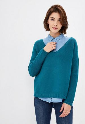 Пуловер Sweewe. Цвет: бирюзовый