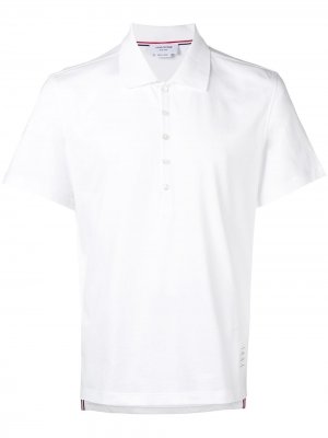 Classic button polo shirt Thom Browne. Цвет: белый