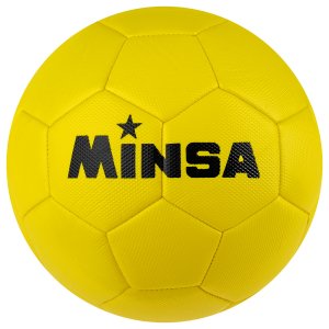 Мяч футбольный minsa, размер 5, 32 панели, 3 слойный, цвет жёлтый, 350 г MINSA