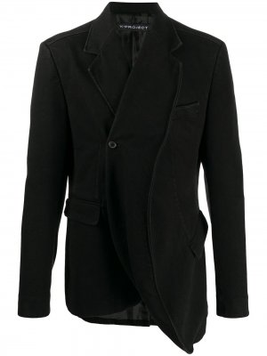 Пиджак с запахом Y/Project. Цвет: черный