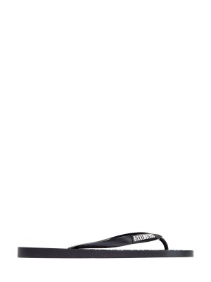 Легкие шлепанцы с контрастным принтом Soccer BIKKEMBERGS. Цвет: черный