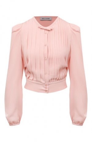 Шелковая блузка Dice Kayek. Цвет: розовый
