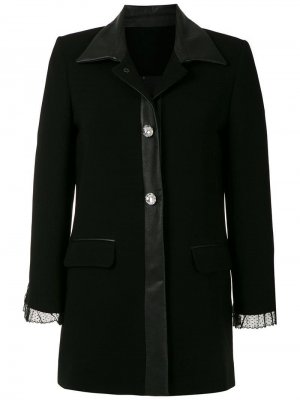 Пальто с кружевной отделкой Andrea Bogosian. Цвет: черный