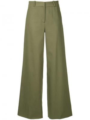 Широкие брюки Oscar de la Renta. Цвет: зеленый