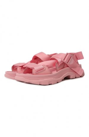 Текстильные сандалии Alexander McQueen. Цвет: розовый