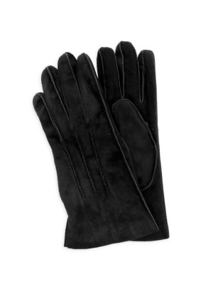 Замшевые перчатки, черный Portolano