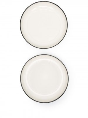 Набор из двух керамических тарелок Ann Deumelemeester X Serax. Цвет: белый