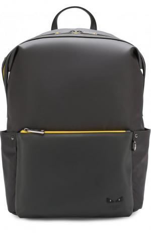 Текстильный рюкзак с отделкой Bag Bugs Fendi. Цвет: темно-серый