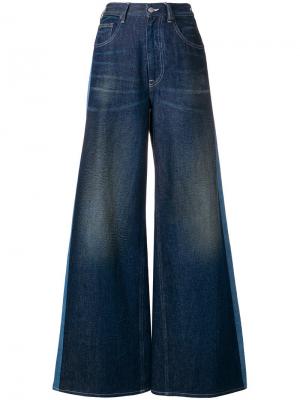 Широкие джинсы Mm6 Maison Margiela. Цвет: синий