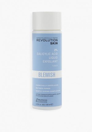 Тоник для лица Revolution Skincare 2% Salicylic Acid BHA Anti Blemish Liquid Exfoliant Toner, 200 мл. Цвет: прозрачный