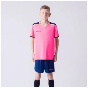Спортивная форма детская, футболка и шорты, размер 160, розовый, синий Kelme. Цвет: синий/розовый