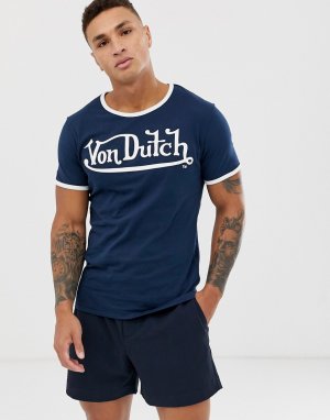 Футболка с логотипом -Темно-синий Von Dutch