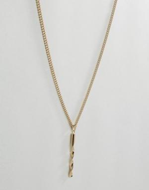Золотистое ожерелье с подвеской Vitaly. Цвет: золотой