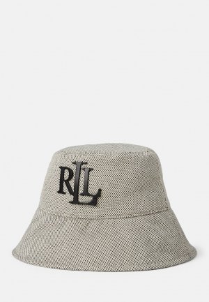 Панама CROSS BUCKET HAT , цвет natural/black Lauren Ralph