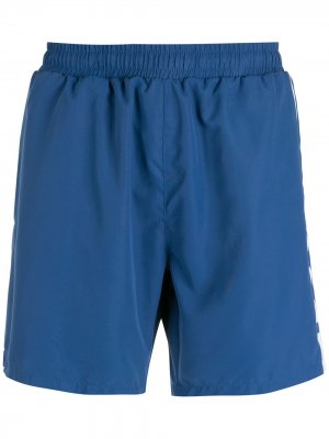 Плавки-шорты с логотипом BOSS. Цвет: синий
