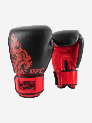 Перчатки боксерские Premium True Thai, Черный UFC. Цвет: черный