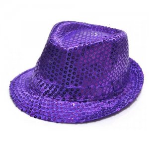 Карнавальная шляпа блестящая с пайетками Диско, цвет фиолетовый Happy Pirate