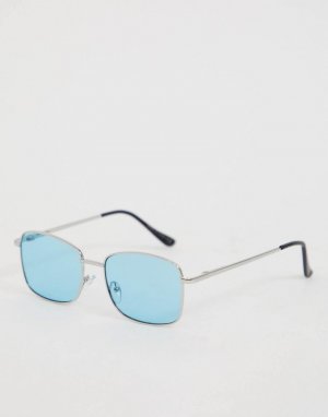 Золотистые солнцезащитные очки с бирюзовыми стеклами -Золотой River Island