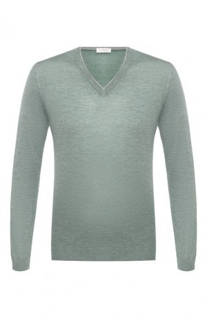 Пуловер из смеси кашемира и шелка Bilancioni. Цвет: зеленый