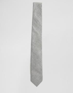 Льняной галстук Noak. Цвет: серый