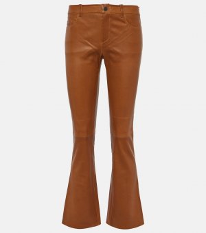 Кожаные расклешенные брюки dean 22, коричневый STOULS
