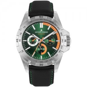 Наручные часы JACQUES LEMANS Sport, зеленый, серебряный. Цвет: зеленый
