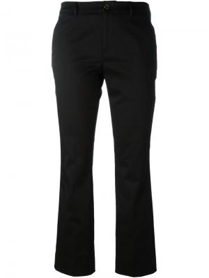 Укороченные расклешенные брюки Pt01. Цвет: чёрный