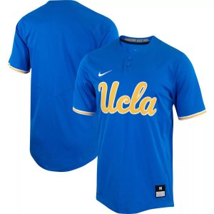 Унисекс синяя копия софтбольной майки с двумя пуговицами UCLA Bruins Nike