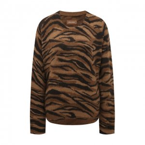 Кашемировый свитер Zadig&Voltaire. Цвет: леопардовый