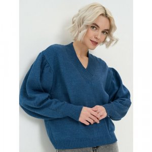 Пуловер , размер 48, синий VAY. Цвет: синий/индиго