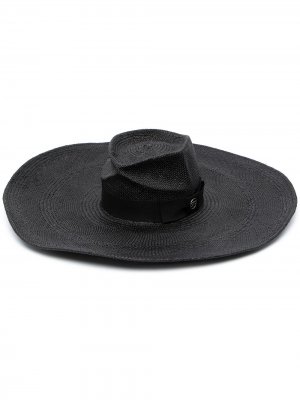 Плетеная шляпа Caviar Gladys Tamez. Цвет: черный