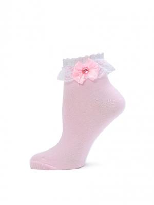 Носки LARMINI. Цвет: розовый, белый